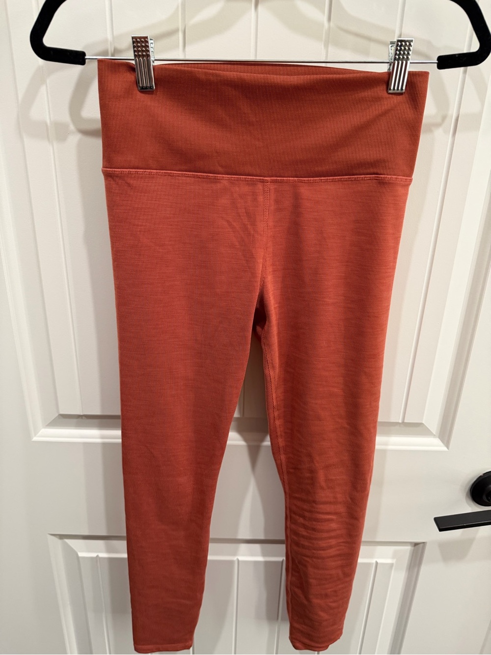 Vuori Ribbed High-Rise 7/8 Leggings Terracotta Size Medium